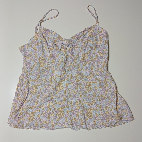 Women's Juniors' HIPPIE ROSE Floral Motif Cami with Front Knot Size- Medium/NWT - Picture 1 of 12